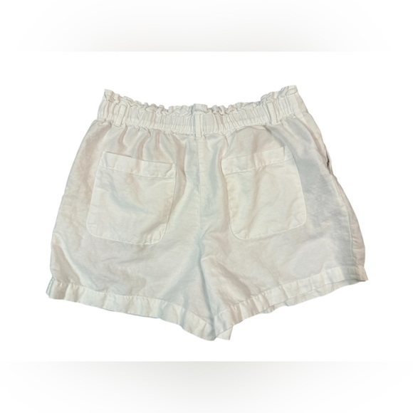 Loft High Rise Linen-Blend Shorts in White Size Medium - Picture 7 of 9